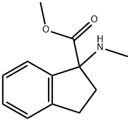 1H-Indene-1-carboxylic acid, 2,3-dihydro-1-(methylamino)-, methyl ester Struktur