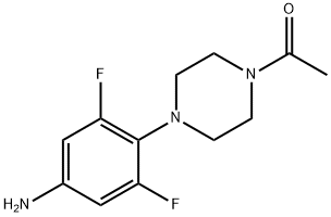 4-(4-Acetylpiperazin-1-yl)-3,5-difluoroaniline Struktur