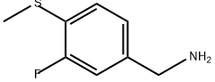 Benzenemethanamine, 3-fluoro-4-(methylthio)- Struktur