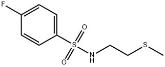 Benzenesulfonamide, 4-fluoro-N-[2-(methylthio)ethyl]- Struktur