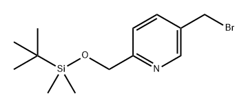 Pyridine, 5-(bromomethyl)-2-[[[(1,1-dimethylethyl)dimethylsilyl]oxy]methyl]- Struktur