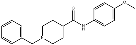 4-Piperidinecarboxamide, N-(4-methoxyphenyl)-1-(phenylmethyl)- Struktur