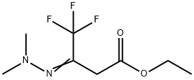 Butanoic acid, 3-(2,2-dimethylhydrazinylidene)-4,4,4-trifluoro-, ethyl ester