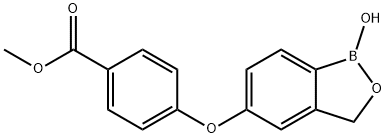 Benzoic acid, 4-[(1,3-dihydro-1-hydroxy-2,1-benzoxaborol-5-yl)oxy]-, methyl ester Struktur