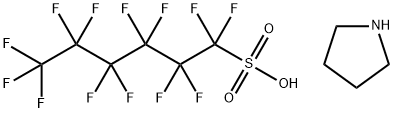 1-Hexanesulfonic acid, 1,1,2,2,3,3,4,4,5,5,6,6,6-tridecafluoro-, compd. with pyrrolidine (1:1) Struktur