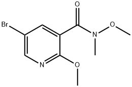 3-Pyridinecarboxamide, 5-bromo-N,2-dimethoxy-N-methyl- Struktur