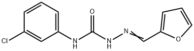 2-Furaldehyde, 4-(m-chlorophenyl)semicarbazone Struktur