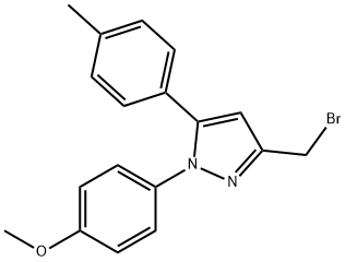 1H-Pyrazole, 3-(bromomethyl)-1-(4-methoxyphenyl)-5-(4-methylphenyl)- Struktur