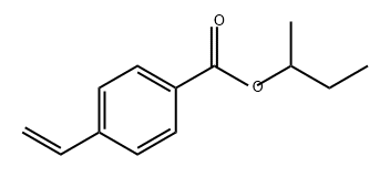 Benzoic acid, 4-ethenyl-, 1-methylpropyl ester Struktur