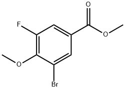 Methyl 3-Bromo-5-fluoro-4-methoxybenzoate Struktur