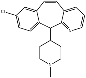 11H-Benzo[5,6]cyclohepta[1,2-b]pyridine, 8-chloro-11-(1-methyl-4-piperidinyl)- Struktur