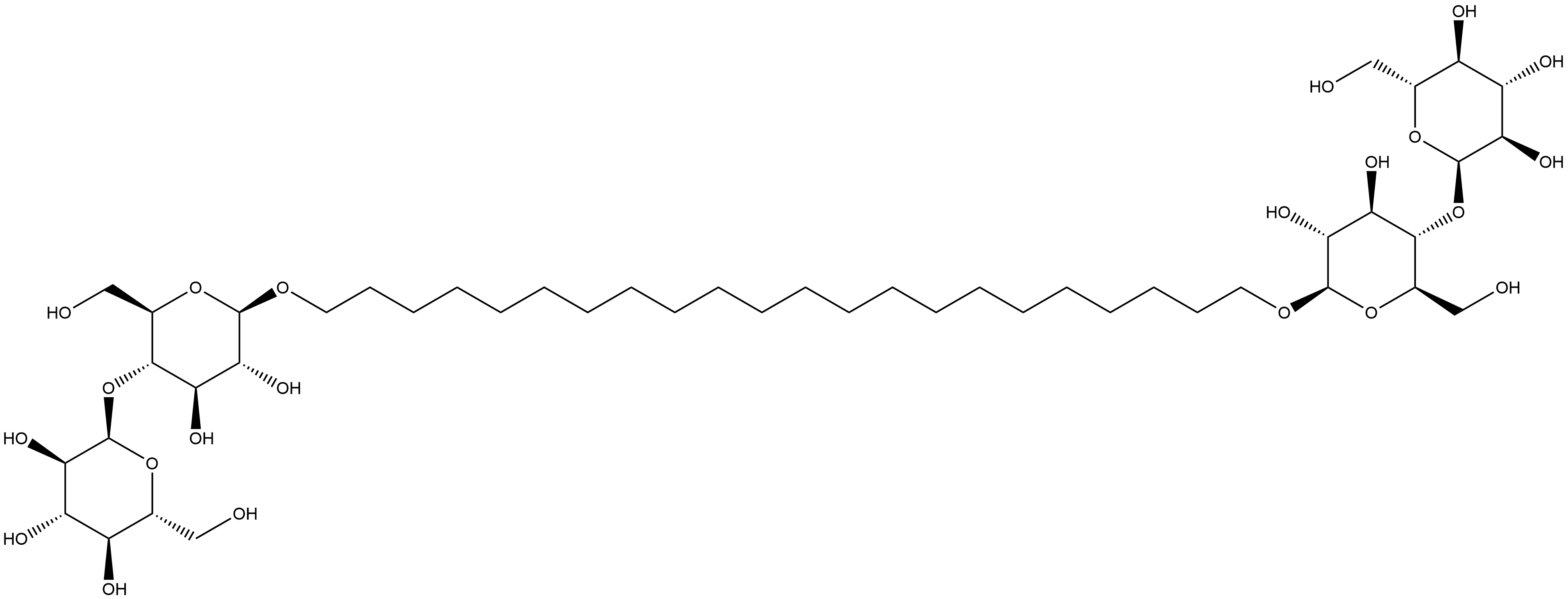 β-D-Glucopyranoside, 1,22-docosanediyl bis[4-O-α-D-glucopyranosyl- Struktur