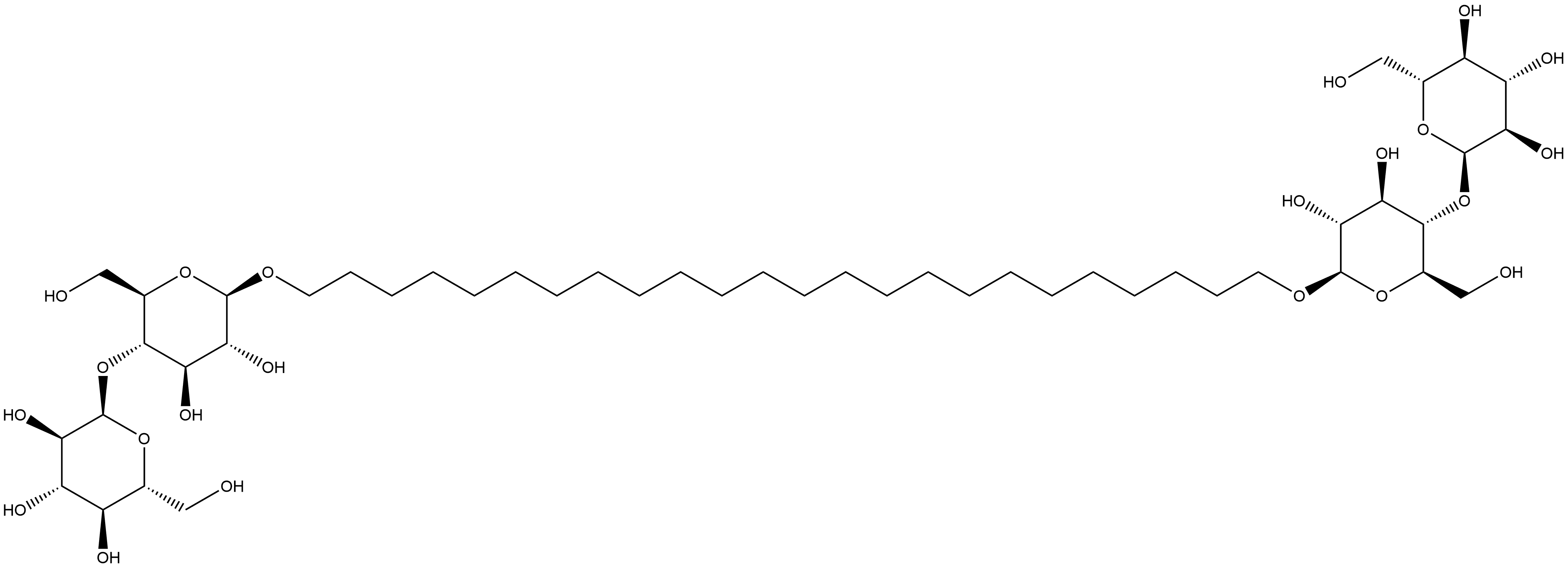 β-D-Glucopyranoside, 1,24-tetracosanediyl bis[4-O-α-D-glucopyranosyl- Struktur