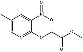 Acetic acid, 2-[(5-methyl-3-nitro-2-pyridinyl)oxy]-, methyl ester Struktur