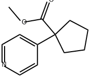 Cyclopentanecarboxylic acid, 1-(4-pyridinyl)-, methyl ester Struktur