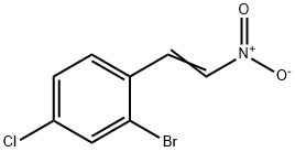 Benzene, 2-bromo-4-chloro-1-(2-nitroethenyl)- Struktur