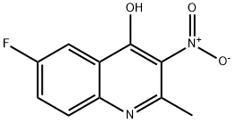 6-Fluoro-4-hydroxy-2-methyl-3-nitroquinoline Struktur