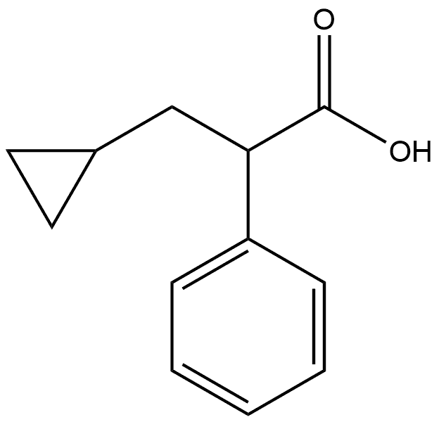 Benzeneacetic acid, α-(cyclopropylmethyl)- Struktur