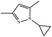 1H-Pyrazole, 1-cyclopropyl-3,5-dimethyl- Struktur