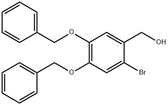 Benzenemethanol, 2-bromo-4,5-bis(phenylmethoxy)- Struktur