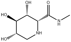 (2R,3R,4R,5S)-3,4,5-Trihydroxy-N-methyl-2-piperidinecarboxamide Struktur