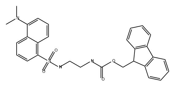 Carbamic acid, N-[2-[[[5-(dimethylamino)-1-naphthalenyl]sulfonyl]amino]ethyl]-, 9H-fluoren-9-ylmethyl ester