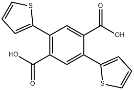 1,4-Benzenedicarboxylic acid, 2,5-di-2-thienyl- Struktur