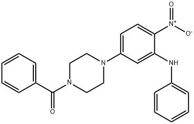 [4-[4-Nitro-3-(phenylamino)phenyl]-1-piperazinyl]phenylmethanone Struktur