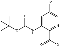 Methyl 5-bromo-3-[[(1,1-dimethylethoxy)carbonyl]amino]-2-pyridinecarboxylate Struktur