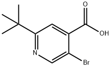 4-Pyridinecarboxylic acid, 5-bromo-2-(1,1-dimethylethyl)- Struktur