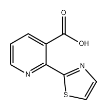 2-(1,3-噻唑-2-基)吡啶-3-羧酸, 1211539-38-6, 結(jié)構(gòu)式