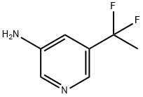 3-Pyridinamine, 5-(1,1-difluoroethyl)- Struktur