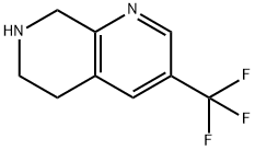 3-(trifluoromethyl)-5,6,7,8-tetrahydro-1,7-naphthyr
idine Struktur