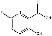 2-Pyridinecarboxylic acid, 6-fluoro-3-hydroxy- Struktur