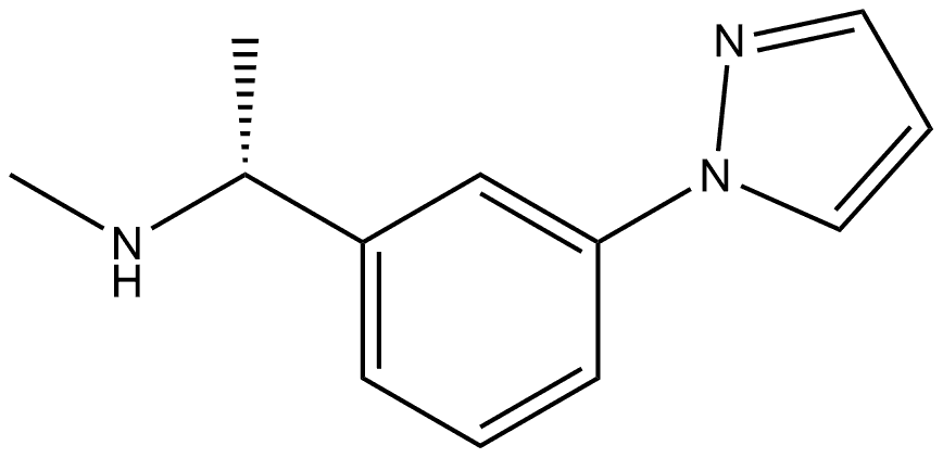 (R)-1-(3-(1H-pyrazol-1-yl)phenyl)-N-methylethan-1-amine Struktur