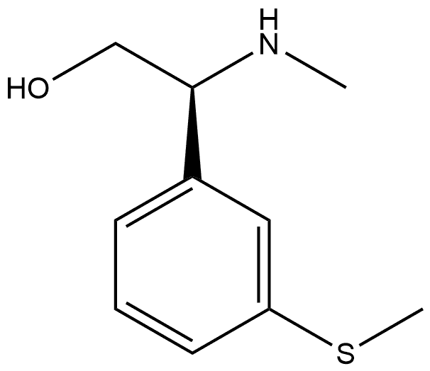 (S)-2-(methylamino)-2-(3-(methylthio)phenyl)ethan-1-ol Struktur