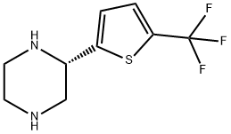 5-((2S)PIPERAZIN-2-YL)-2-(TRIFLUOROMETHYL)THIOPHEN Struktur