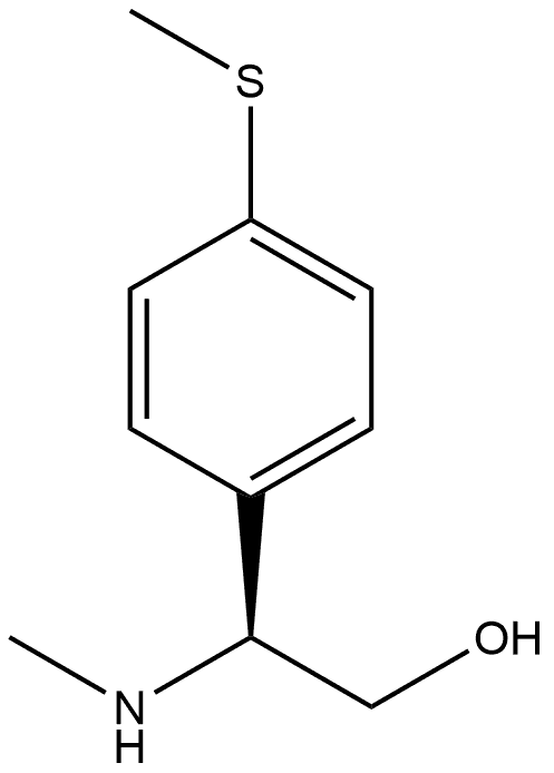 (S)-2-(methylamino)-2-(4-(methylthio)phenyl)ethan-1-ol Struktur