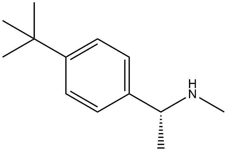 Benzenemethanamine, 4-(1,1-dimethylethyl)-N,α-dimethyl-, (αR)- Struktur