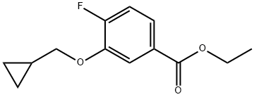 Ethyl 3-(cyclopropylmethoxy)-4-fluorobenzoate Struktur