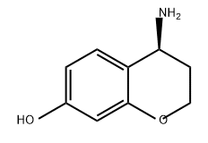 2H-1-Benzopyran-7-ol, 4-amino-3,4-dihydro-, (4S)- Struktur