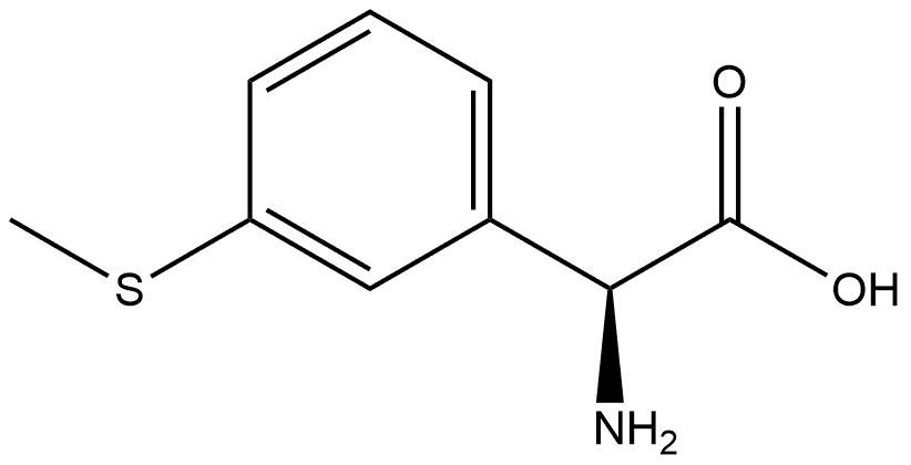 (S)-2-amino-2-(3-(methylthio)phenyl)acetic acid Struktur