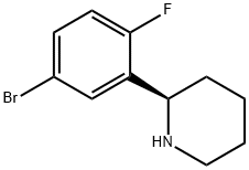 (2R)-2-(5-bromo-2-fluorophenyl)piperidine Struktur