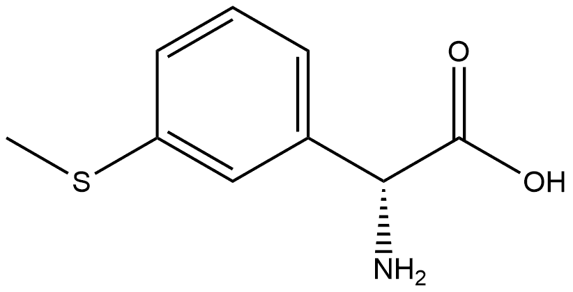 (R)-2-amino-2-(3-(methylthio)phenyl)acetic acid Struktur