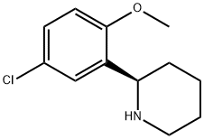 Piperidine, 2-(5-chloro-2-methoxyphenyl)-, (2R)- Struktur