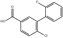 6-Chloro-2'-fluoro-[1,1'-biphenyl]-3-carboxylic acid Struktur