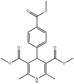 Dimethyl 4-(4-methoxycarbonylphenyl)-2,6-dimethyl-1,4-dihydropyridine-3,5-dicarboxylate Struktur