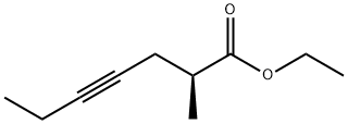 4-Heptynoic acid, 2-methyl-, ethyl ester, (2S)- Struktur