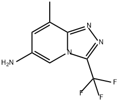 1,2,4-Triazolo[4,3-a]pyridin-6-amine, 8-methyl-3-(trifluoromethyl)- Struktur