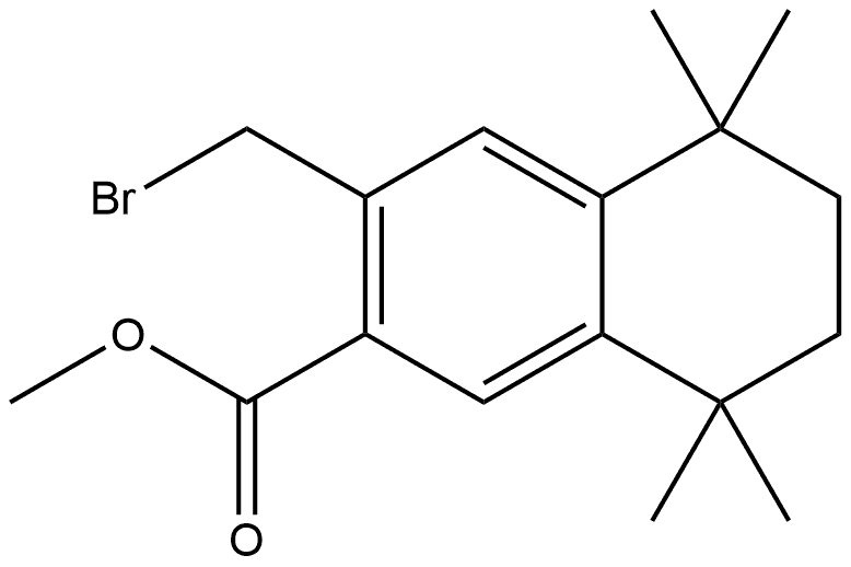 Methyl 3-(bromomethyl)-5,6,7,8-tetrahydro-5,5,8,8-tetramethyl-2-naphthalenecarboxylate Struktur